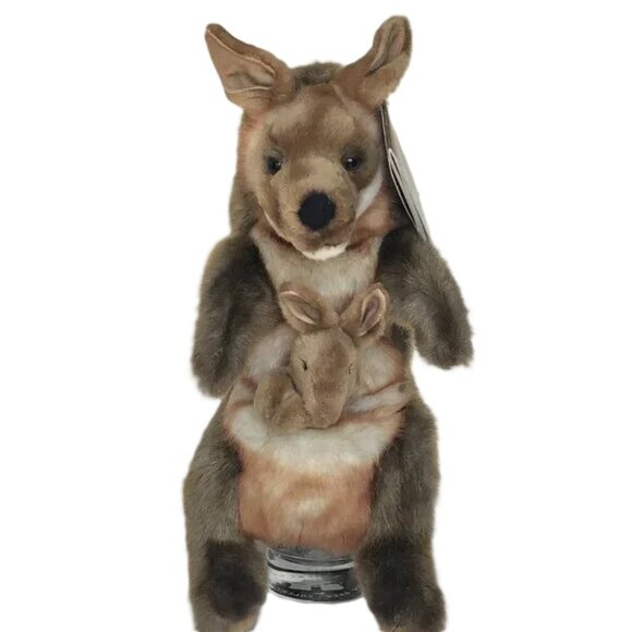 Hansa Plush New w/Tag Handcrafted Kangaroo Hand Puppet - Picture 1 of 16